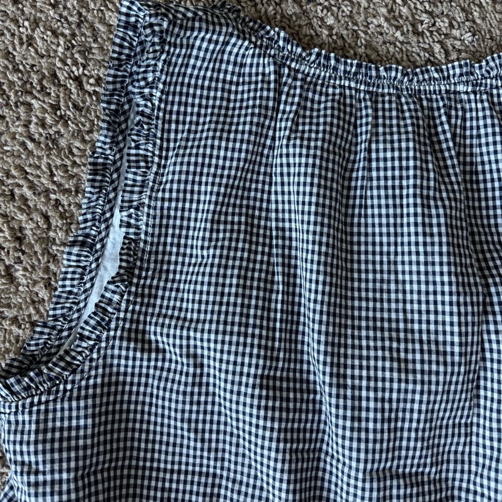 NWT GAP x DÔEN Navy Gingham Crop Tank Top, Large, RARE SOLD OUT collection - Picture 8 of 10